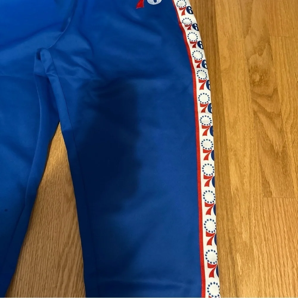 Philadelphia 76ers Men's Track Sweat Pants NEW Sz Large Blue Red Basketball